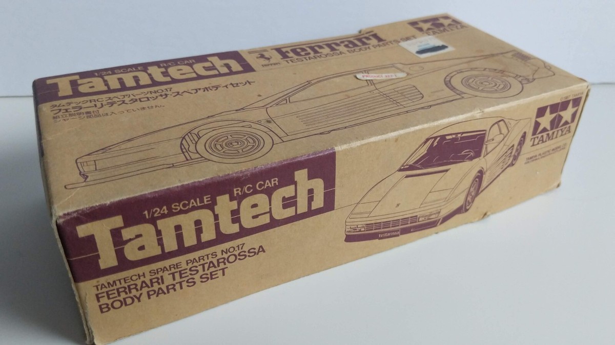 Vintage Tamiya Tamtech 1/24 Ferrari Testarossa Body Parts Set NEW