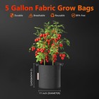 Spider Farmer 5 Packs 5Gallon Grow Bags Garden Aeration Plant Fabric Handles Pot — photo 5