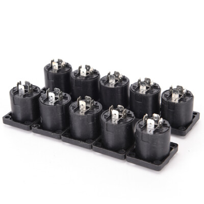 10x Speakon 4 Pin Female jack Compatible Audio Cable Panel Socket Connector.HU