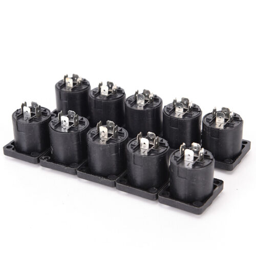 10x Speakon 4 Pin Female jack Compatible Audio Cable Panel Socket Connector. Hu - Picture 1 of 10