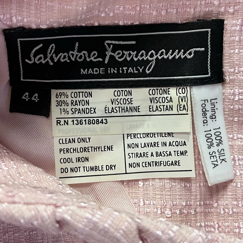 Vestido Salvatore Ferragamo Sin Mangas Rosa Largo Medio Italia Talla 44 (US 8) Foto 3 de 4