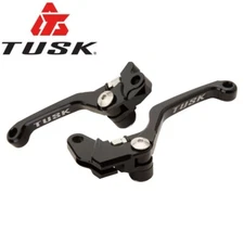Tusk Folding Billet Clutch Brake Lever Set BLACK KDX 200 220 RM85 RM125 RM250