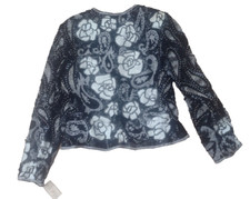 Vintage Bolero Designer Sequin Rose Jacket 80s Matador Mob Wife Mod AJ Bari