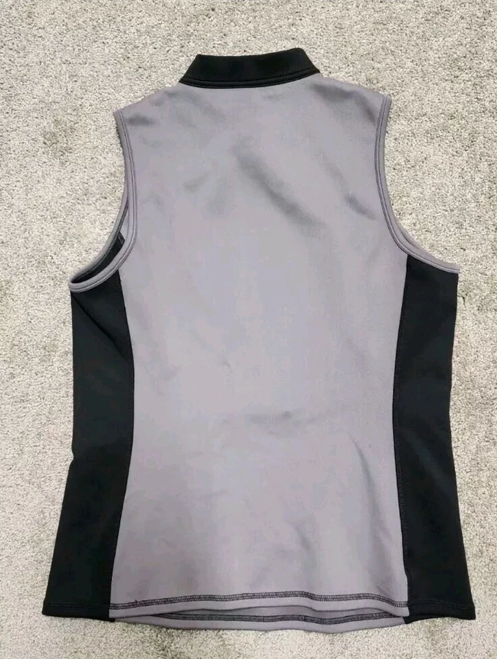 Nuevo- Chaleco elástico atlético Anne Klein para mujer 1/2 cremallera negro talla mediana Foto 4 de 4