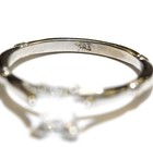 14k white gold Natural .70ct emerald cut fancy diamond GIA SI2 E engagement ring — photo 9