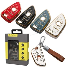 For BMW X1 X3 X5 X6 X7 3 5 Series TPU Car Key Fob Protector Cover Case 4 Button