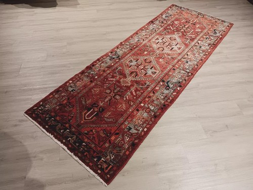 ESTATE CIRCA 1960 4x10 RUNNER TURKISH ANTIQUE HANDMADE-KNOTTED WOOL RUG 586471 - Picture 2 of 19