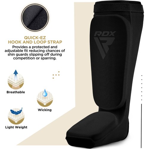 Muay Thai Shin Guards by RDX, MMA, Kickboxing Shin Guards, Karate Sparring Gear - Picture 23 of 40