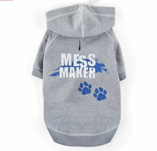 VETEMENTS Felpa con cappuccio YOULY The Maverick Grey Mess Maker Animal XX Large
