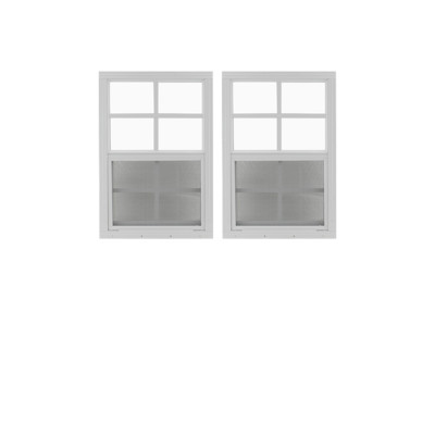 Shed Windows and More 2 Pack Shed Window 14'' X 21'' White Flush Playhouse Window 