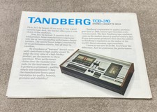 TANDBERG TCD-310 STEREO CASSETTE DECK INFORMATION BROCHURE  EXTRAS JO184