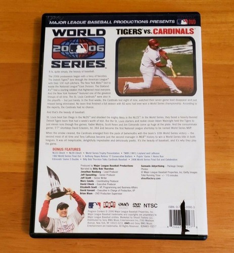 2006 MLB Baseball World Series Detroit Tigers vs. St. Louis Cardinals DVD - Foto 2 di 3