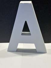 White Wooden Letter  A  Wall Plaque 6  x 3/4  - Wood Crafts - Home Decor - NEW