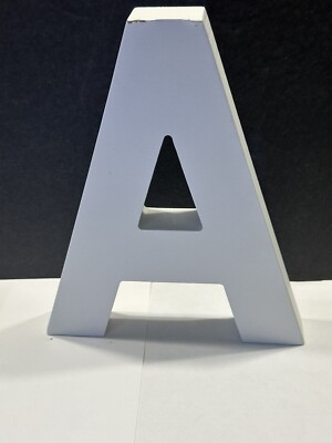 White Wooden Letter  A  Wall Plaque 6  x 3/4  - Wood Crafts - Home Decor - NEW