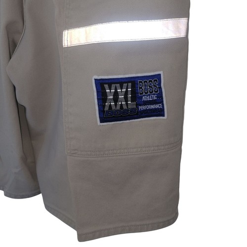 Pantalones Cortos Carga Boss Para Hombres Beige XXL Rayas Reflectantes Bolsillos Utilitarios Duraderos Casu - Imagen 6 de 7