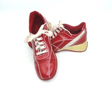 Women s Sneakers Shoes Red White Laces Vintage 1980s Size 37 EUR 6.5 US