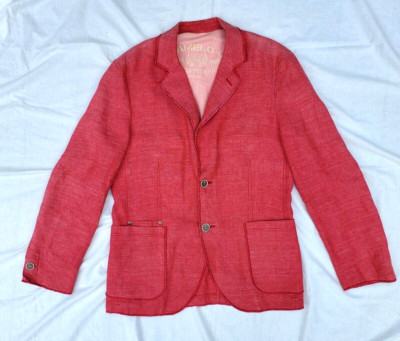 Caramelo Men's L Casual Stylish Sport Coat Jacket Salmon Pink