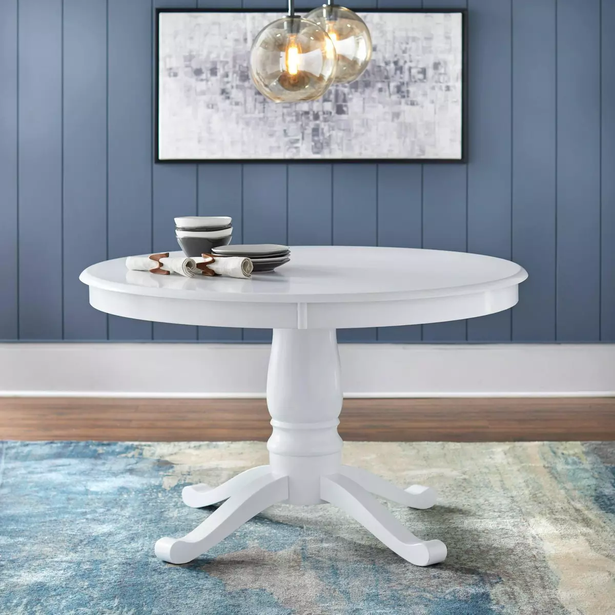 White pedestal dining table and chairs new arrivals