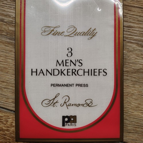 P Monogram St. Ramon SE Paris 3 Pack Men's Handkerchiefs Vintage Hankies Initial - Picture 3 of 9