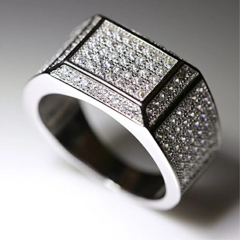 Iced out mens wedding ring deals