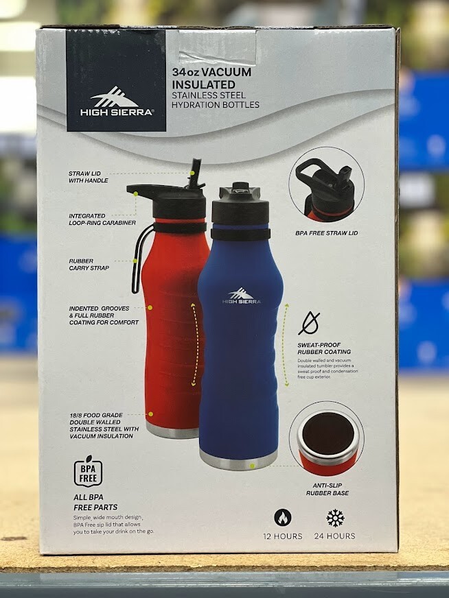 Vacuum Insulated Stainless Steel Water Bottles Straw Lid Flip Top High Sierra 32