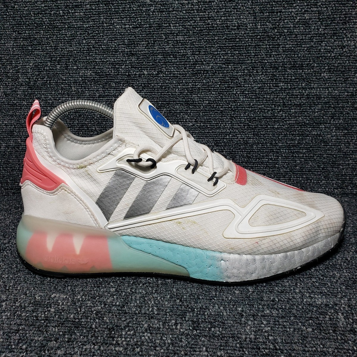 Boo Ka ｎ Size 9 - NASA x adidas ZX 2K Boost White Hazy Rose W for sale