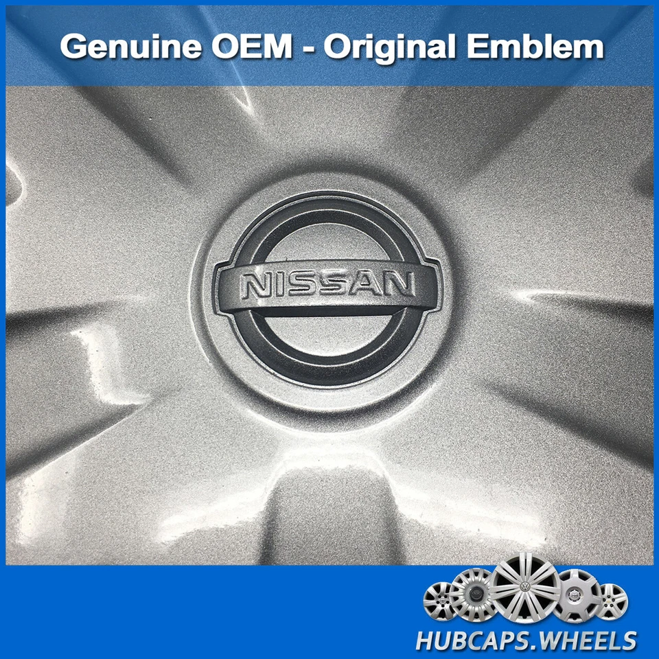 Tapacubos para Nissan Versa 2012-2019 genuino de fábrica OEM cubierta de rueda - plateado 53087 Foto 4 de 4