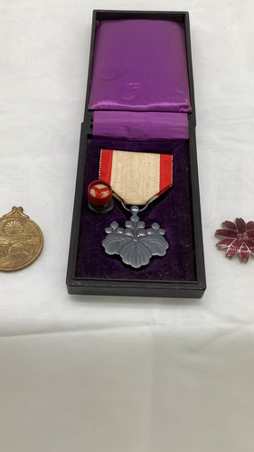 Medaglia Guerra Giapponese 3set kun hachito Touyou Argento Meiji Onore Militare - Video 1 di 1