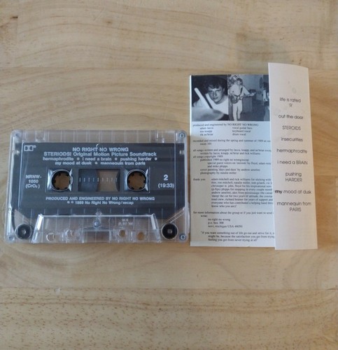 No Right No Wrong Steroids! 1989 Orig. Motion Picture Soundtrack Cassette Tape - Imagen 3 de 5