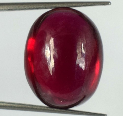 16 Ct Natural Burma Red Ruby 14 x 11 mm Oval Cabochon Gemstone Certified C9722