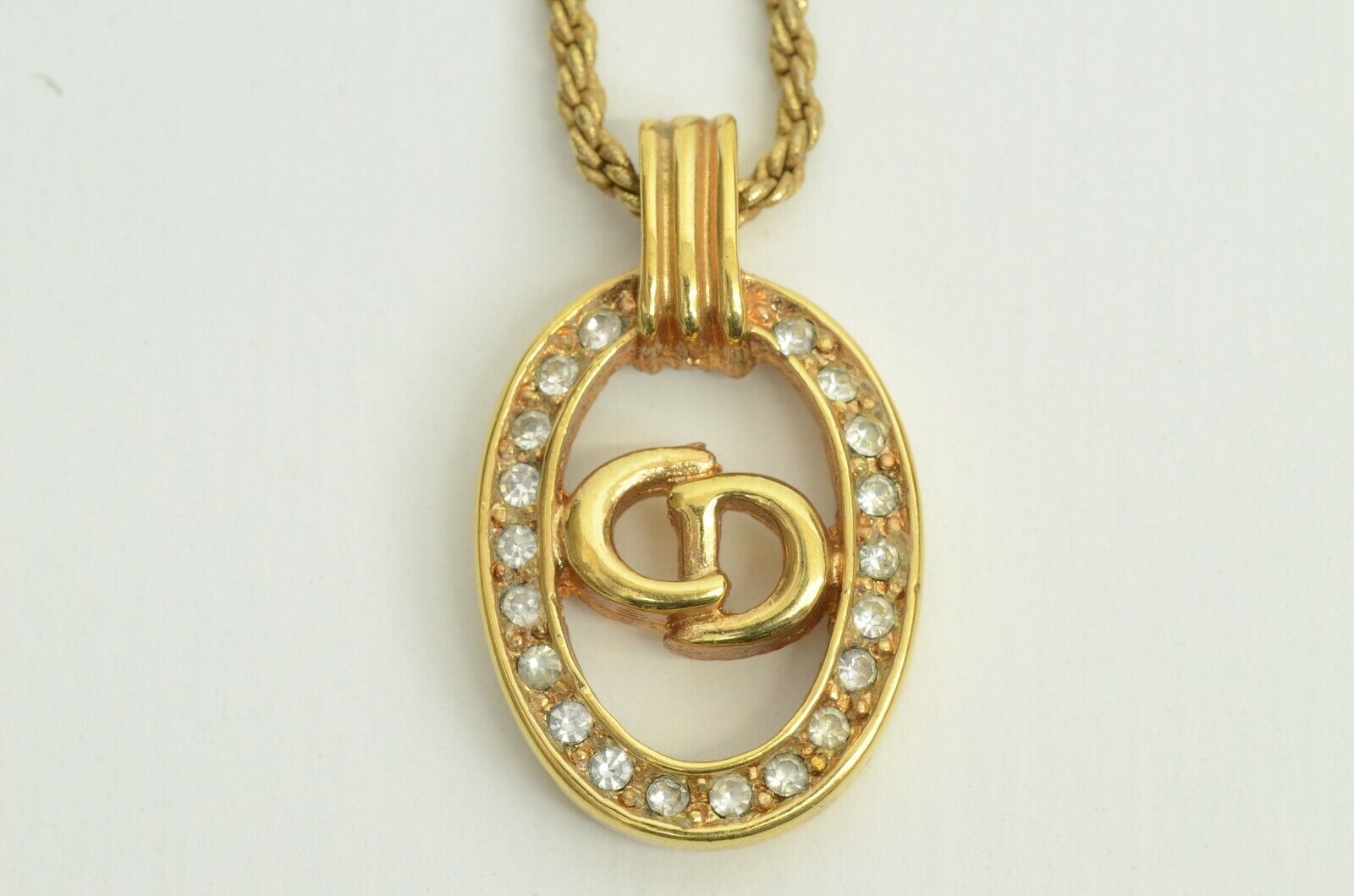 Authentic Christian Dior Necklace CD Logo Signatu… - image 2