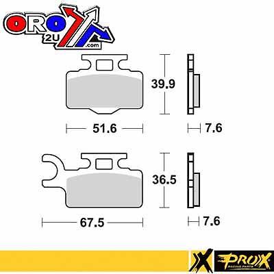 Kawasaki KX65 2000 - 2016 ProX Pro-X FRONT Sintered Brake Pads & RM65 2000-2007 - Picture 2 of 2