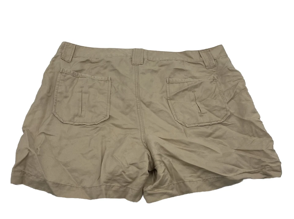 Ruff Hewn Well Worn Womens Beige Tan Shorts, Size 12, Linen, Pre-Owned Used Good - Изображение 2 из 4
