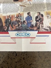 VINTAGE POSTER BY NABISCO OREO MOMENTS TO PRESIDENTS FACTS WHITE HOUSE 2 sided