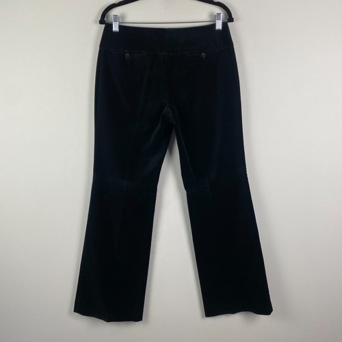 Express Editor Velvet Wide Leg Pants Size 6 Black - Picture 4 of 10