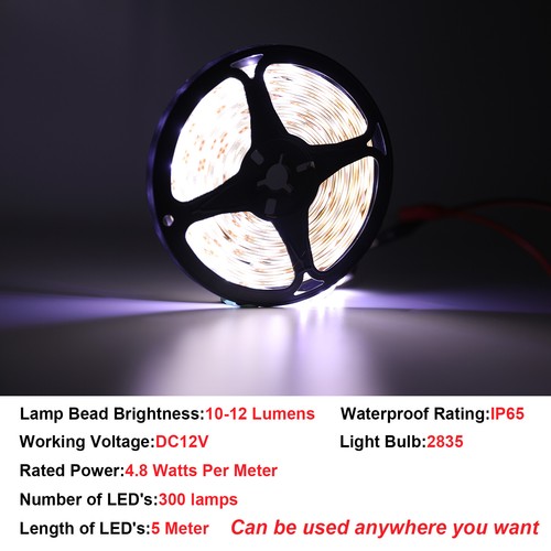 White LED Strip Light For Polaris Slingshot DRL Upper&Lower Brow Waterproof 16Ft - Picture 8 of 11
