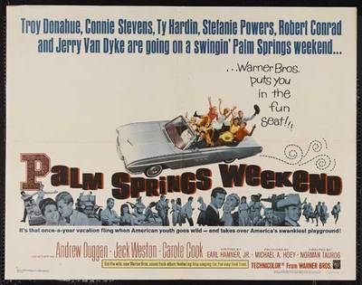 #ad #ad PALM SPRINGS WEEKEND Movie POSTER 30x40 Troy Donahue Ty Hardin Connie Stevens $28.99
