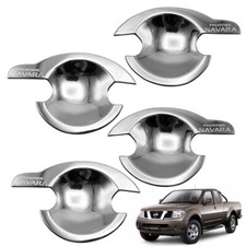 Fits Nissan Navara D40 Frontier 06 2014 Chrome Bowl Insert Handle Cover Chrome