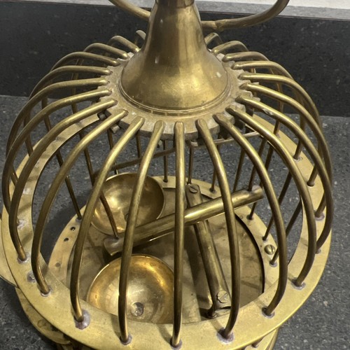 VTG Solid Brass Bird Cage Hanging Swing, Resting Bar & Food Bowls- FREE BIRD! - Picture 10 of 24