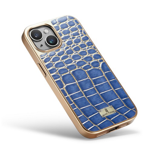 Per iPhone 15/15 Plus/15 Pro Max custodia posteriore telefono motivo coccodrillo in pelle - Foto 13 di 48