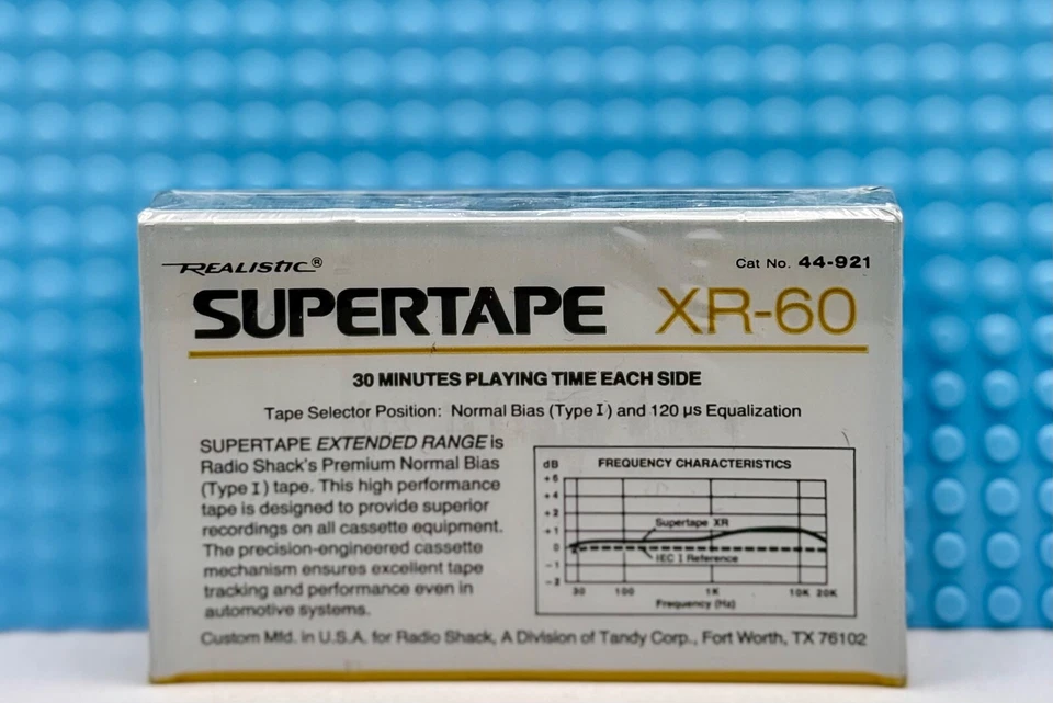 REALISTIC SUPERTAPE XR 60 1988 USA BLANK CASSETTE TAPE (1)44-921 (SEALED) - Image 2 of 3