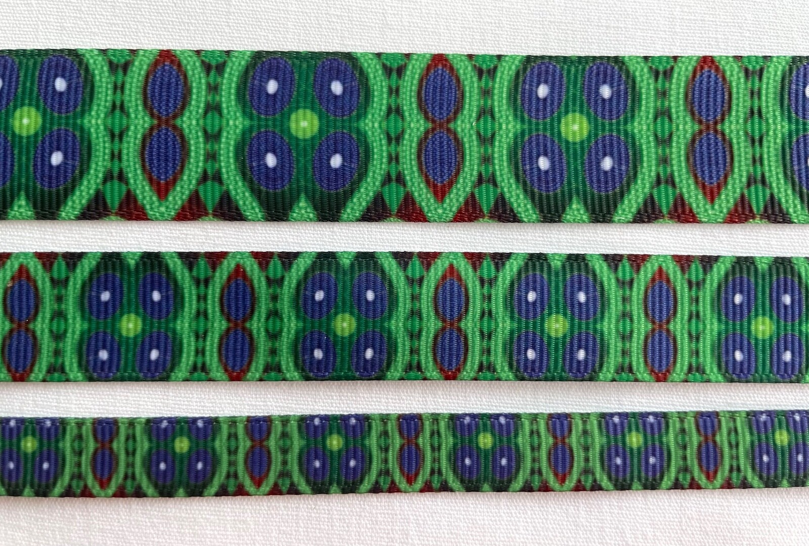 African tribal print sixties grosgrain ribbon 3/8