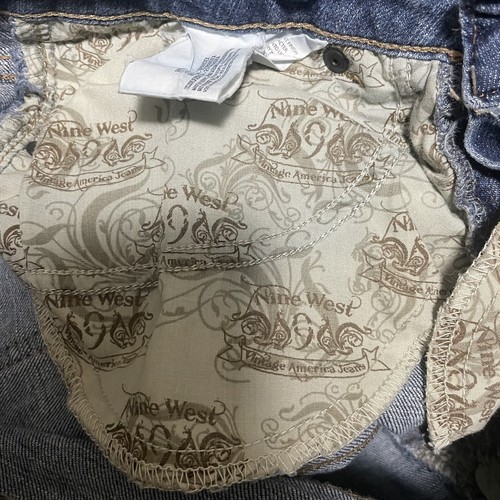 Nine West Vintage America Damen 4 blaue Jeansshorts Mid Rise 4/26 Jorts Denim - Bild 9 von 12