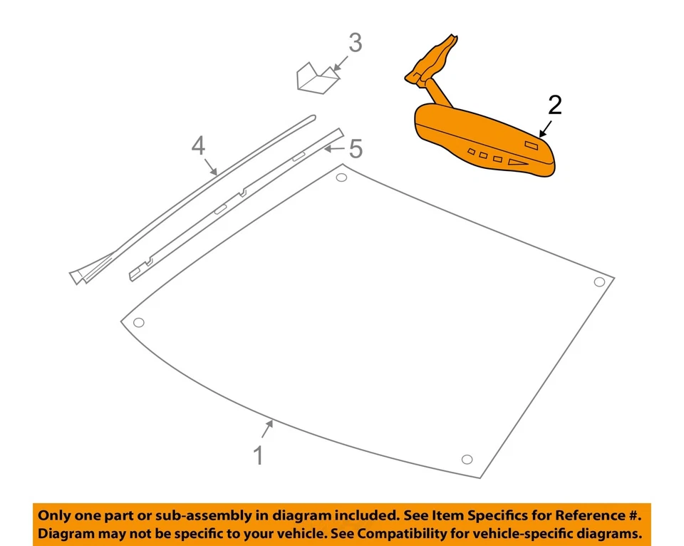 Espejo retrovisor interior delantero central usado se adapta a: Buick Park Avenue 2004 con telem Foto 3 de 4