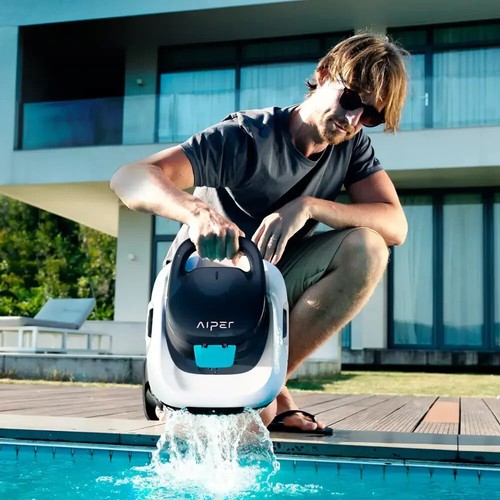 AIPER Scuba Pool Robot Cordless Vacuum Cleaner Robotic Flat Above Ground Pools - Picture 2 of 12