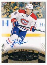 2015-16 UPPER DECK OVERTIME GOLD JACOB DE LA ROSE AUTO MONTREAL CANADIENS #58