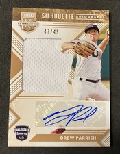 Drew Parrish Auto 2018 Elite Extra Edition USA Collegiate Silhouette Gold /49