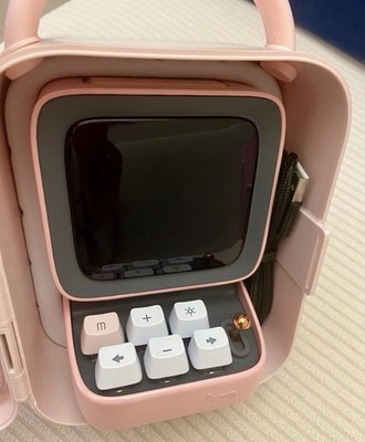 Divoom Ditoo Pro Retro Computer Pixel Art Bluetooth Speaker & Alarm Pink
