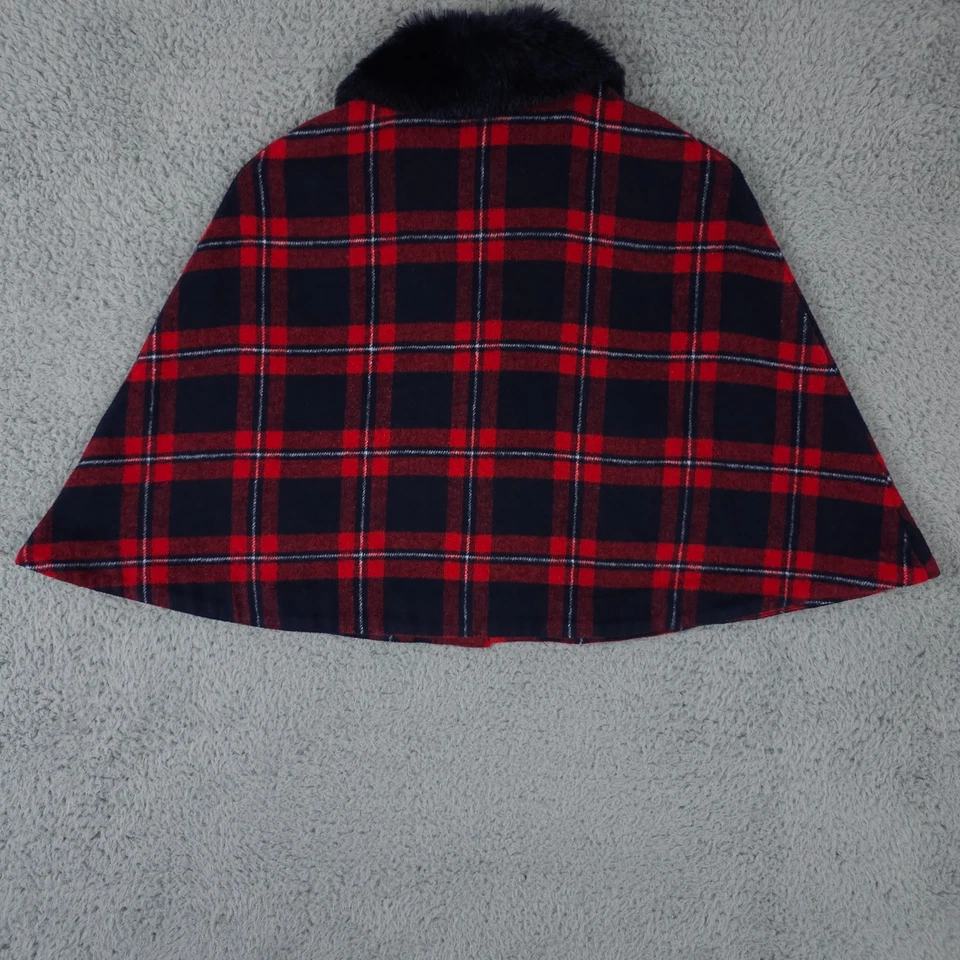 Capa de ensayo Janie and Jack Holiday niñas 7 8 Bradbury rojo mezcla de lana a cuadros Foto 2 de 4