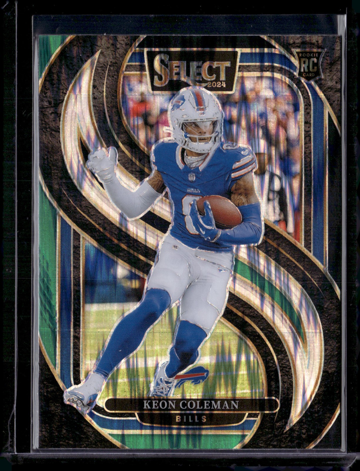 2024 Panini Select #153 Keon Coleman Black & Green Prizm Shock